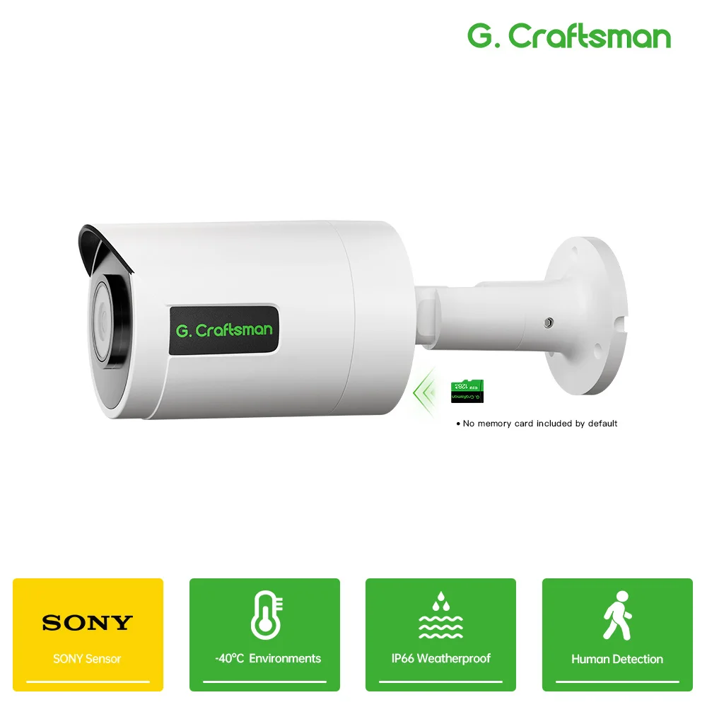 

C GC G50,30fps,2.8mm Lens,POE Audio,5MP, RTMP, TF Card Slot,Surveillance Security ,CCTV Video,G.Craftsman