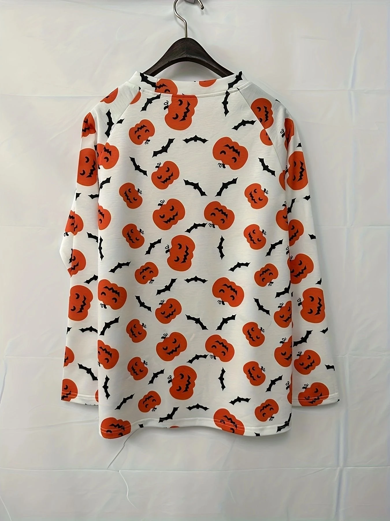 Suda hoada de manga larga con estampado de calabaza de loween, cseta de moda informal para mujer, otoño e inviern...