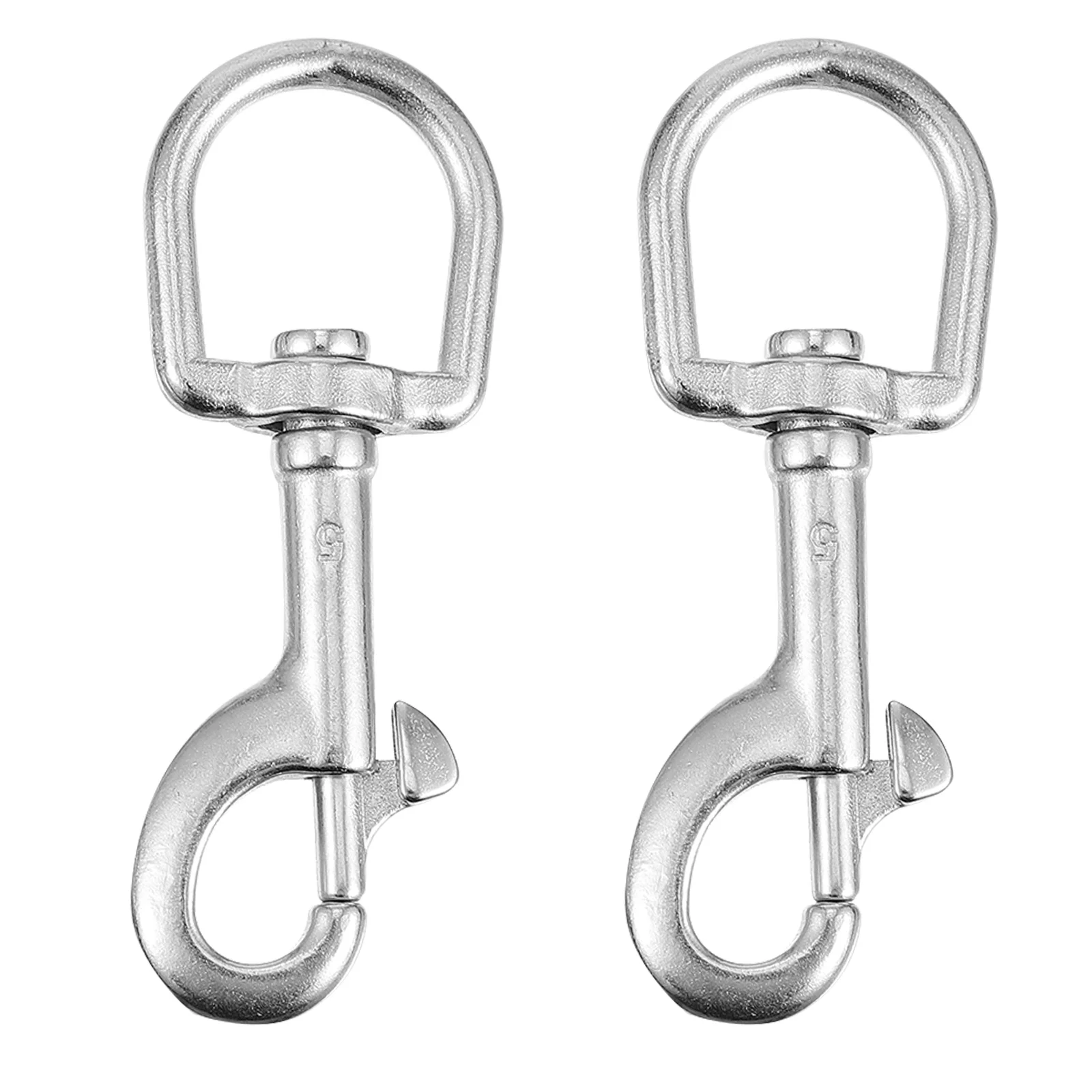 

2Pcs Anti-Rust Swivel Snap Hooks for Pet Leashes Rigid Oval Eye 360-Degree Rotation Easy Clip Snap Hook Trigger Hook