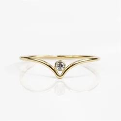 14K Gold Filled Knuckle Rings Boho Zircon Jewelry Anillos Mujer Bague Femme Minimalism Anelli Donna Aneis V Ring For Women
