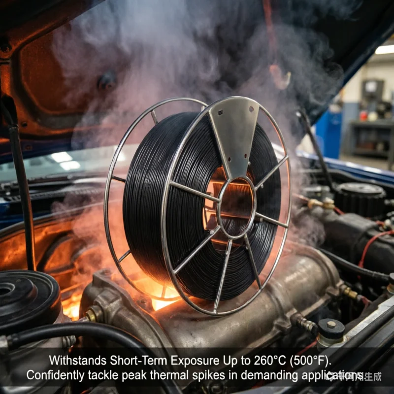 

PPS 3D Printer Filament, High-Temperature Resistant 1.75mm, 260°C Heat Tolerance, 220°C Continuous Use, Superior Strength & Hard