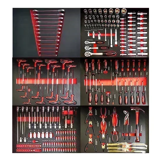 Boîte de rangement de garage à 7 égouts de proximité, ensembles d'outils, coffre d'atelier, armoire à roulettes, outils de réparation automatique, emballage, usage domestique, 200-421 pièces