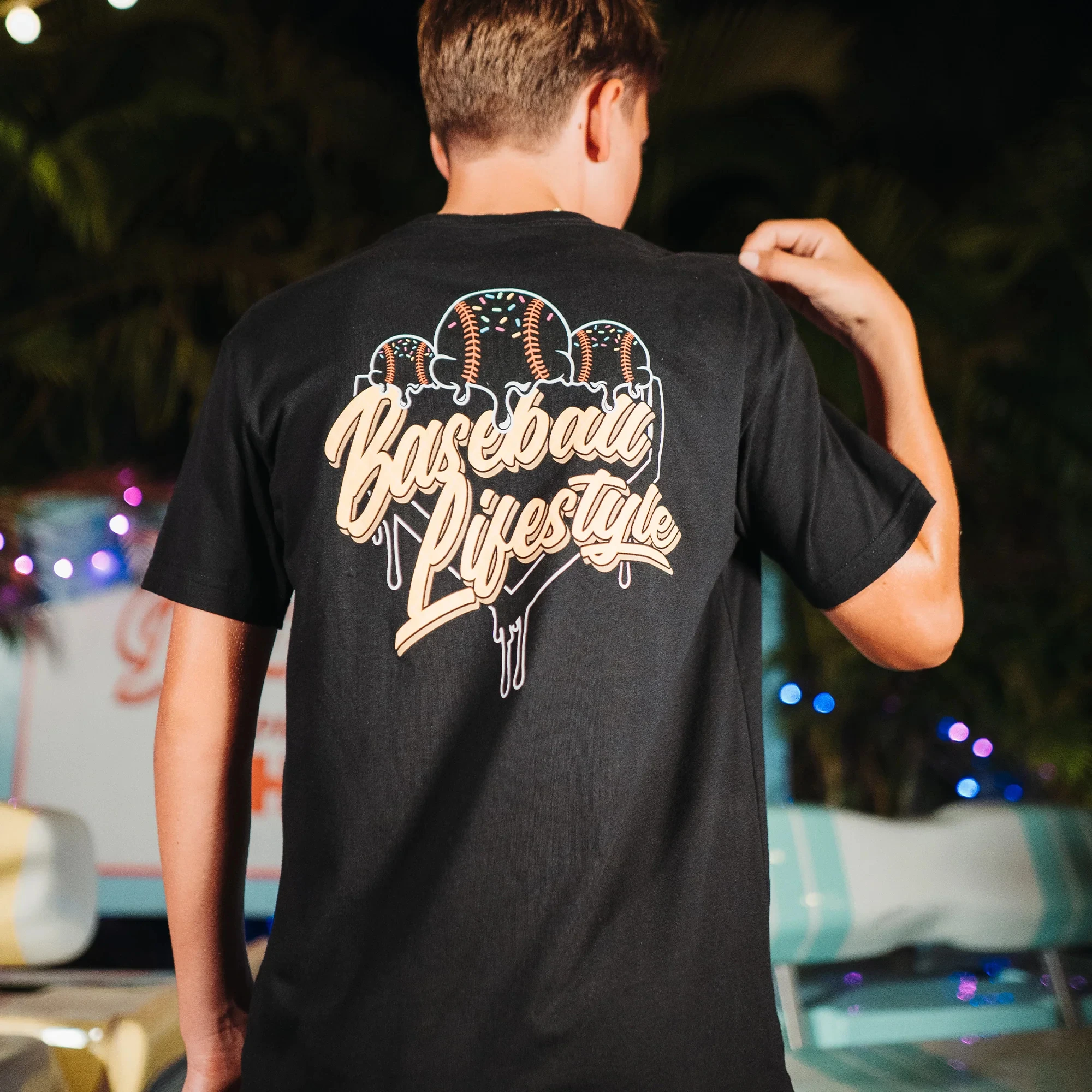 

Футболка Ice Cream Youth Tee - Baseball Lifestyle 101, новая летняя коллекция 2026 года, хлопковая футболка для мальчиков, мужчин, женщин, семейная одежда, Y2K