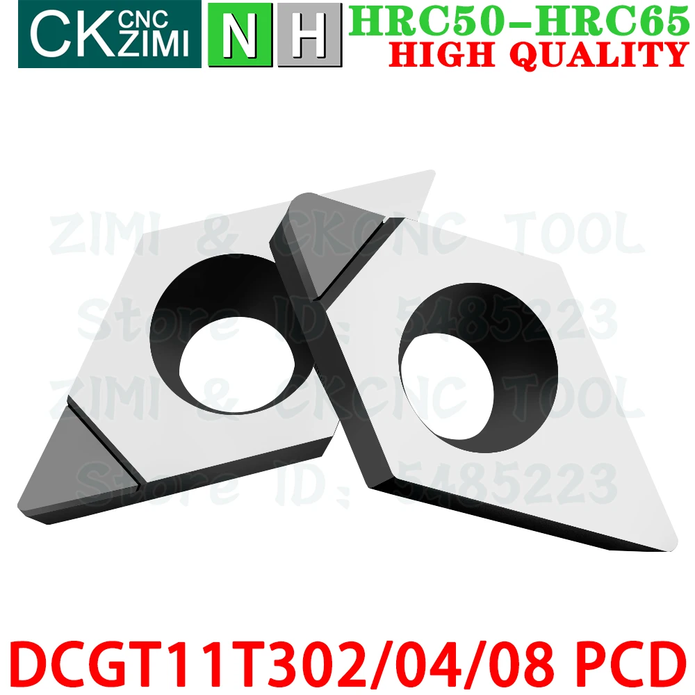 DCGT11T302 PCD DCGT11T304 PCD DCGT11T308 PCD  إدراج PCD الماس أدوات إدراج أدوات CNC الميكانيكية لقطع المعادن مخرطة أدوات DCGT 11T3 للألمنيوم النحاسي