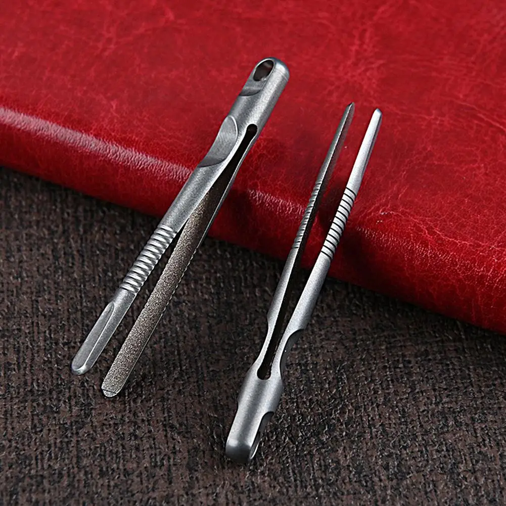 Clip Titanium Tweezers Pick Up Clamping EDC Pocket Titanium Alloy Multipurpose Outdoor Tweezer Maintenance Tool