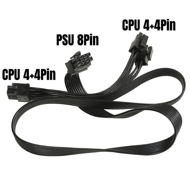 Cabo de alimentação original PSU Dual CPU para CORSAIR, 8Pin para 4Pin, 4Pin, 4Pin, 450, RM550, RM650, RM750, RM850, RM1000, tipo ouro, 3 modulares, 70cm