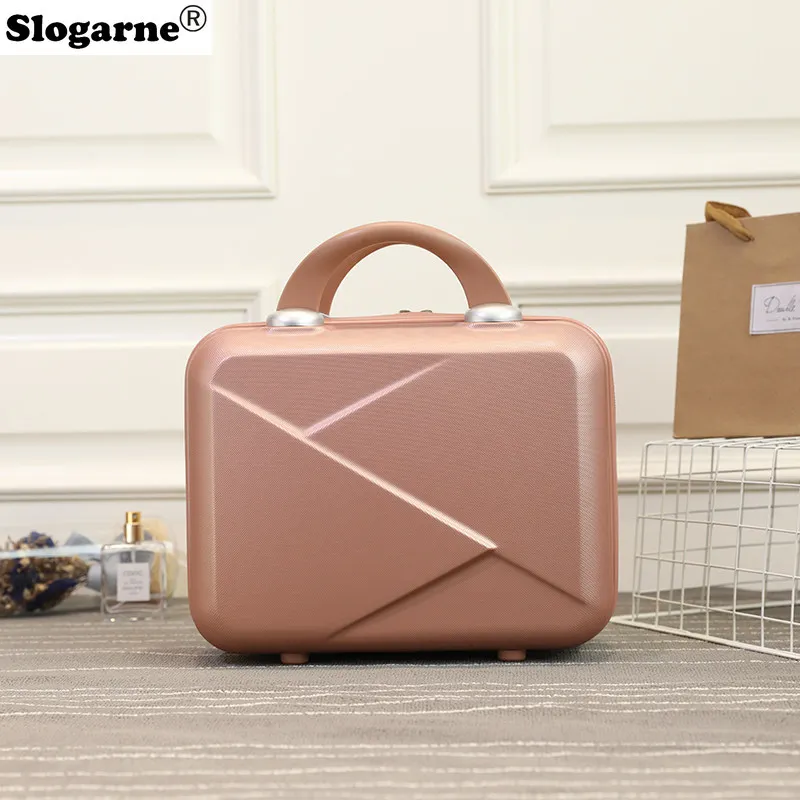 新しい 14 インチ化粧品ボックス女性のファッションスーツケースポータブル収納ボックスユニセックスミニ旅行スーツケースポータブル荷物バッグギフト