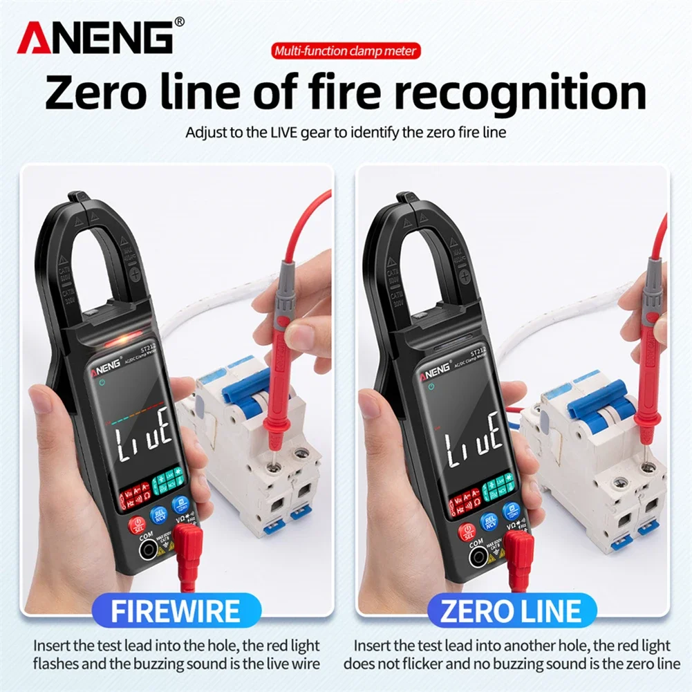 ANENG ST212 ST211 DC/AC Current Digital Clamp Meter 6000 Count 400A Amp multimetro Tester di tensione NCV Ohm Auto Range Display LCD