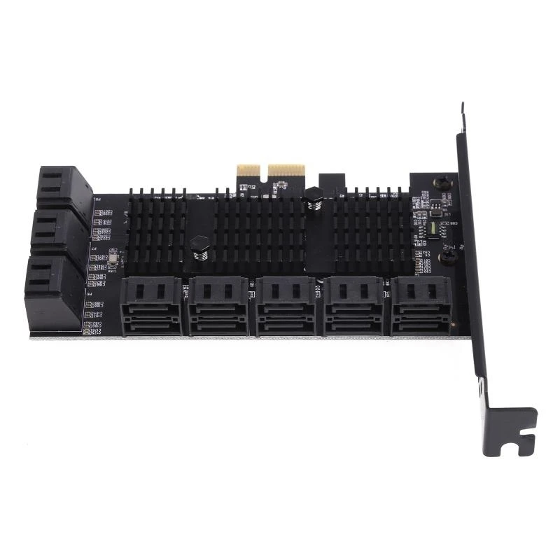 16 Port III to PCIe Expansion Card PCI for Express 1X Adapter PCI-e Converter for HDD SSD IPFS Mining