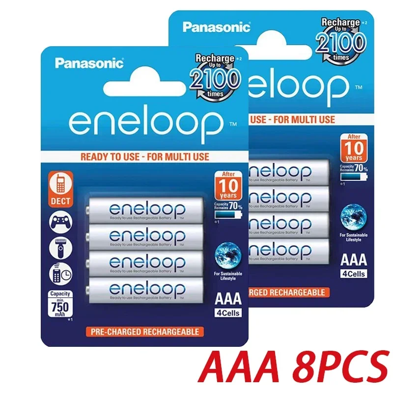 Panasonic Eneloop originele AA AAA oplaadbare batterij 1.2v 1900mAh 800mAh voorgeladen nimh geschikt voor zaklamp camera speelgoed