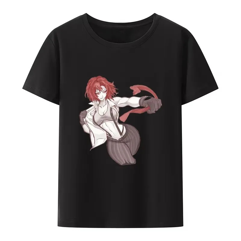 King of Fighters Spiel Charakter Iori Yagami T-shirts Korea Stil Lose Gedruckt T-shirt Top Oansatz Casual Masculinas Drucken T