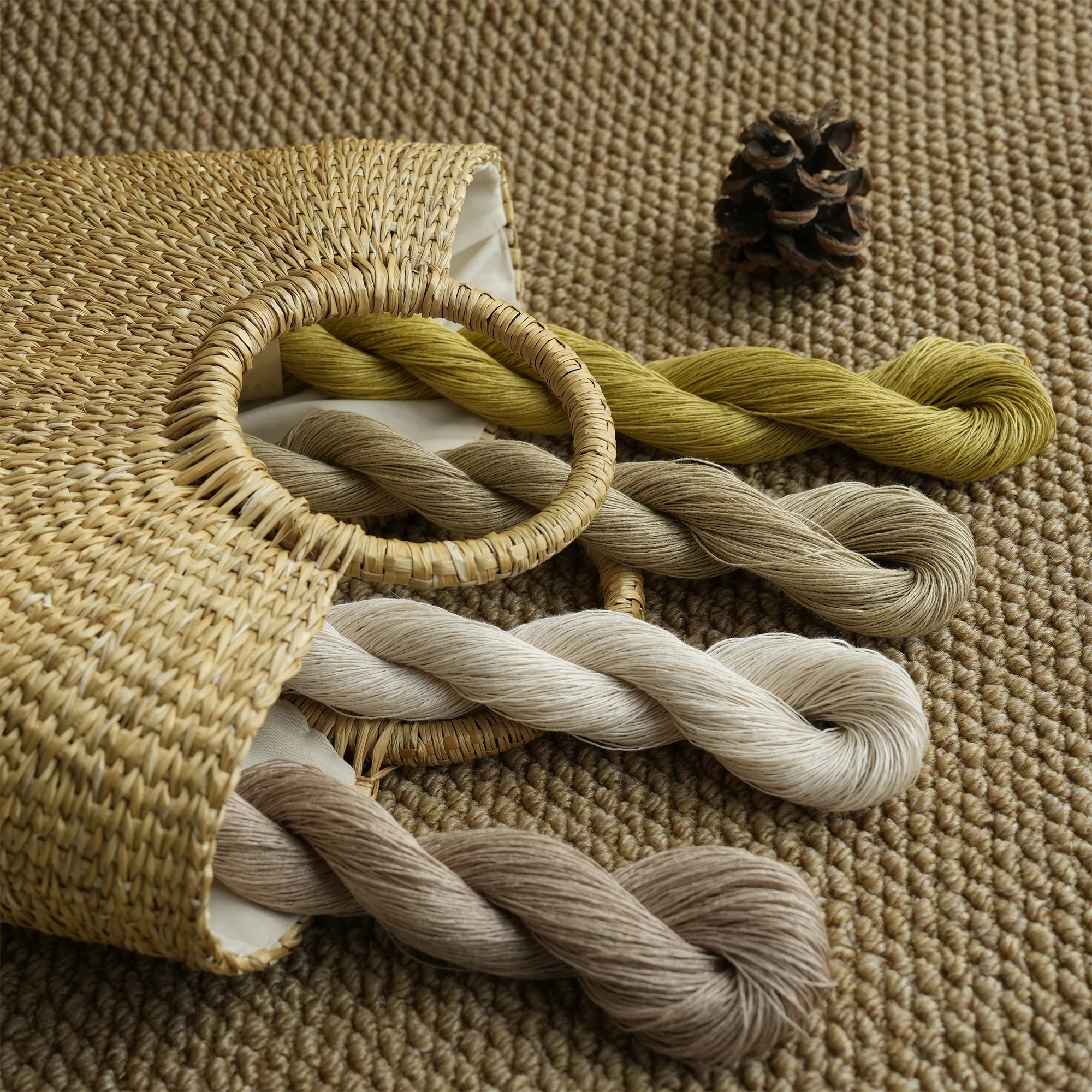 5*50g hank 100% Linen Natural Yarn Hand Knitting Yarn Colored yarn