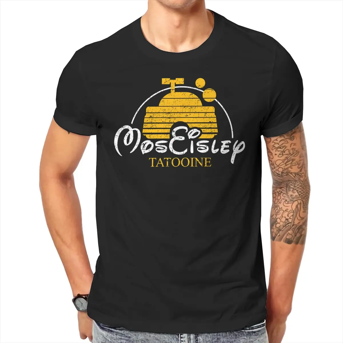 Mos Eisley O Neck TShirt Tatooine Pure Cotton Basic T Shirt Man's Clothes Fashion