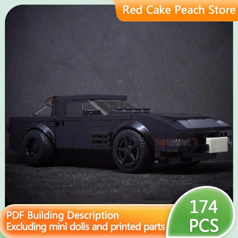 سرعة سباق السيارات نموذج MOC قوالب بناء C4 سيارة رياضية سوداء وحدات التكنولوجيا الأطفال هدايا العيد تجميع اللعب البدلة