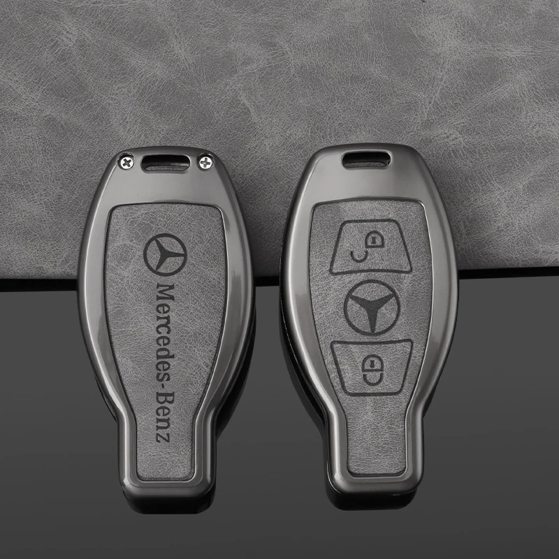 Zinc Alloy Car Remote Key Case Full Cover For Mercedes Benz A B C E R Class GLS GLA GLK GLC CLS CLA AMG W204 W205 W212 W463 W176