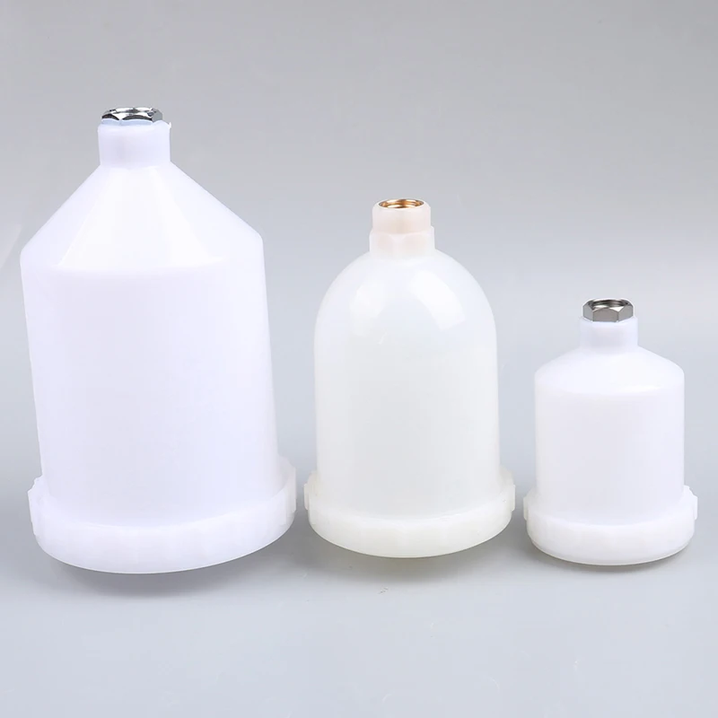 1pc 125ml,250ml,600ml Plastic Spray Paint Pot Sprayer Cup Air Gravity Feed Fastmover Thread Connector For Spray Tools