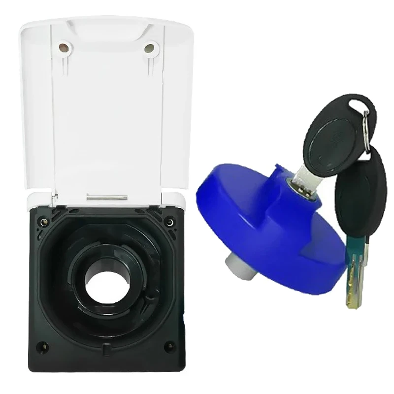 1Set RVs Water Inlet Filler Cap Locking Zadi Lock Replacement W/ 2 Keys Motorhome Caravan Tank Gravity Fill Cap For Bailey Swift