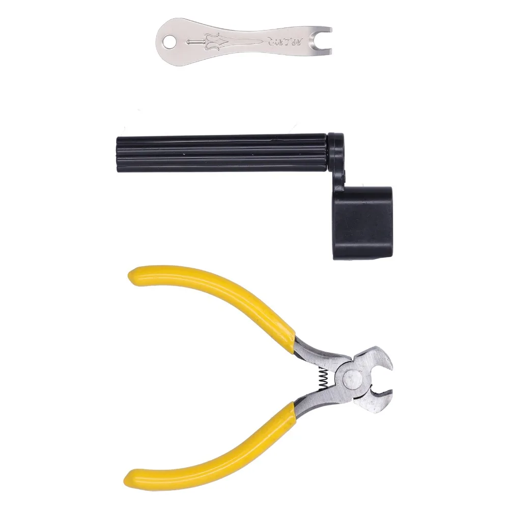 3PCS ABS+Stainless Steel Guitar Repair Kit Multi-Function Assorted colors Guitar Maintenance Tool Set Bridge Pin Puller