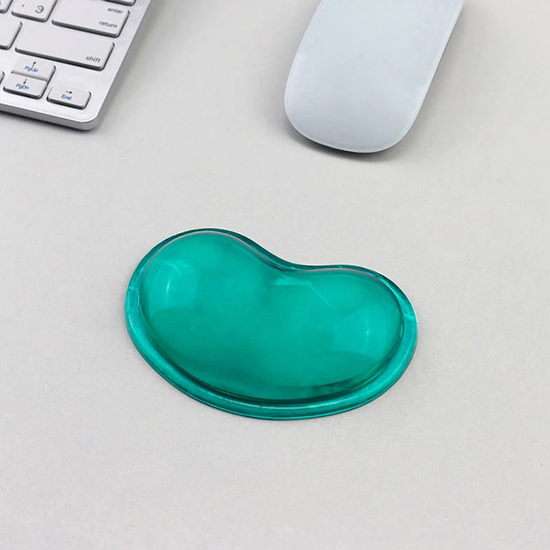 Crystal Transparent Silicone Heart-Shaped Mouse Pad Hand Support Wrist Rest Ergonomics Mousepad Comfortable And Soft Mouse Mat