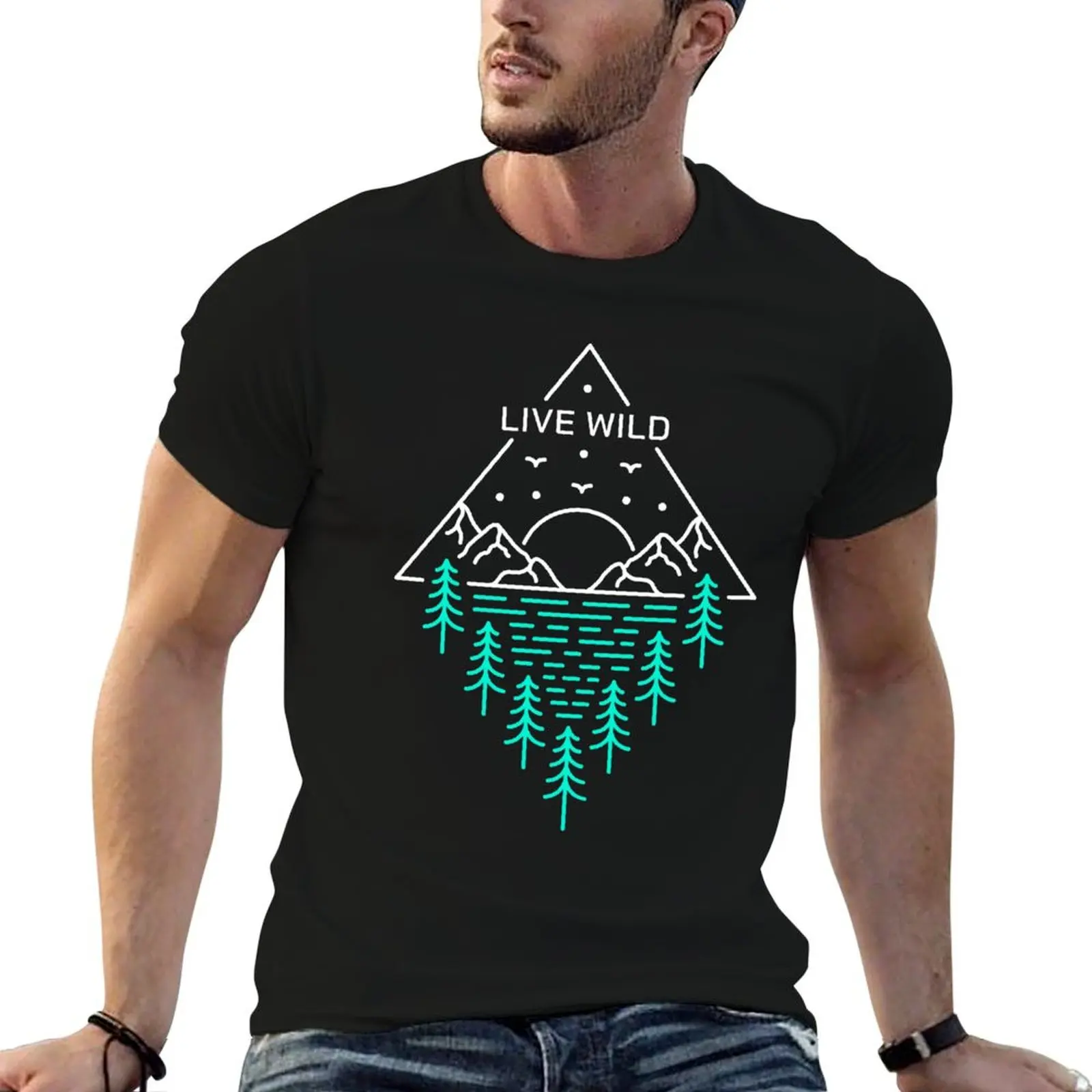 Live Wild 1 T-Shirt man t shirts for men casual man t shirt graphic t shirt custom print T-shirt