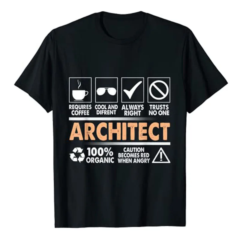 

Architect Definition, Funny Architecture Design, Architectura T-Shirt Life Style Graphic Tee Short Sleeve Outfits Novelty Gifts