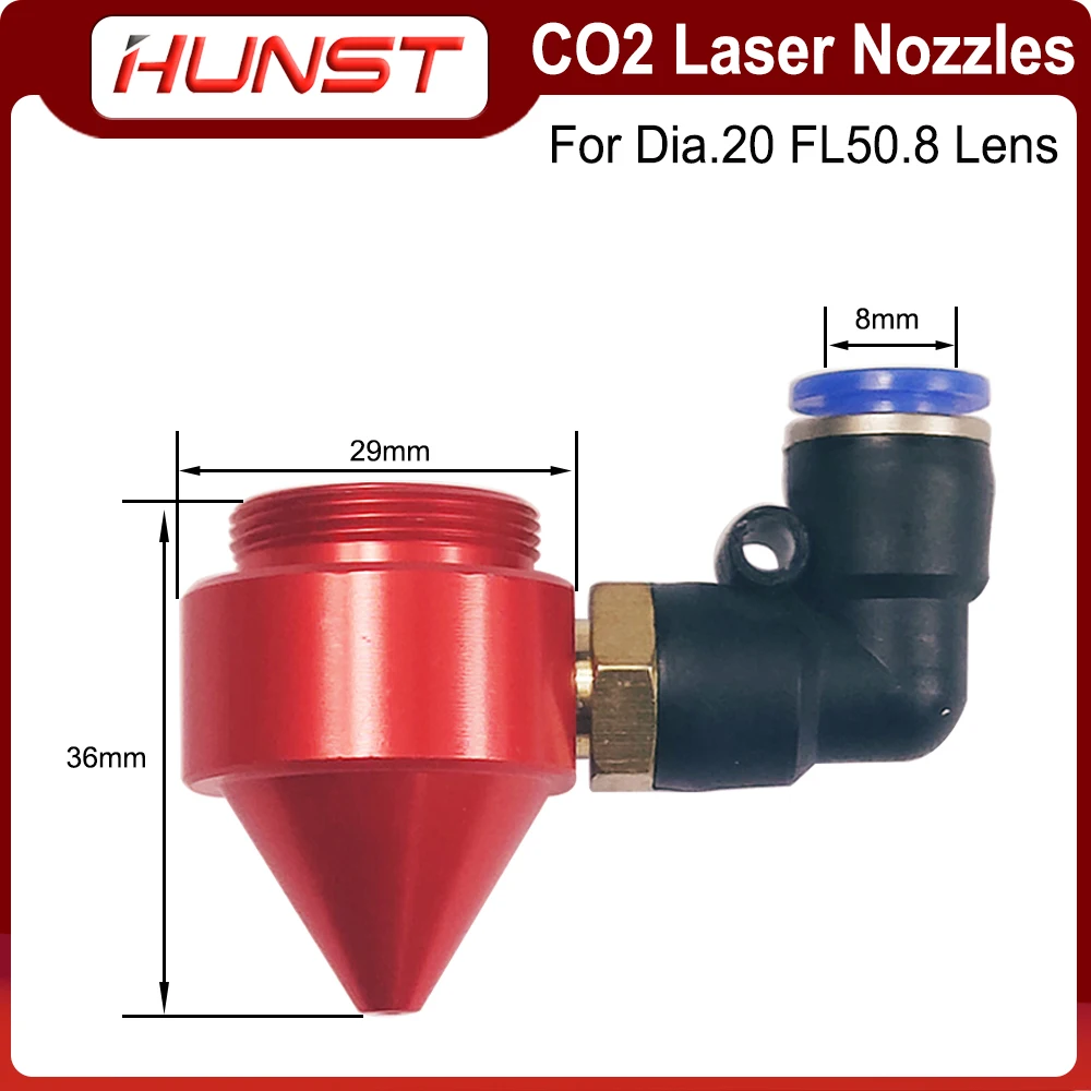 Imagem -05 - Bocal de ar do Laser de Hunst para Cortar e Gravar a Máquina Lente para o Co2 Diâmetro 20 mm Fl50.8 mm