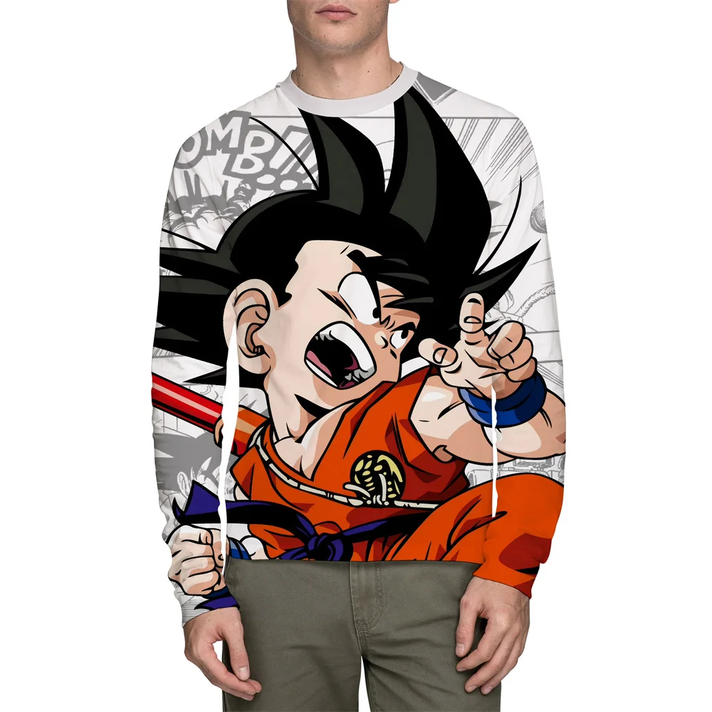 

Summer New Dragon Ball Goku Man Long sleeve T-Shirt Cartoon Japanese Anime Casual Short Sleeve Children 3D Print Cosplay T Shirt