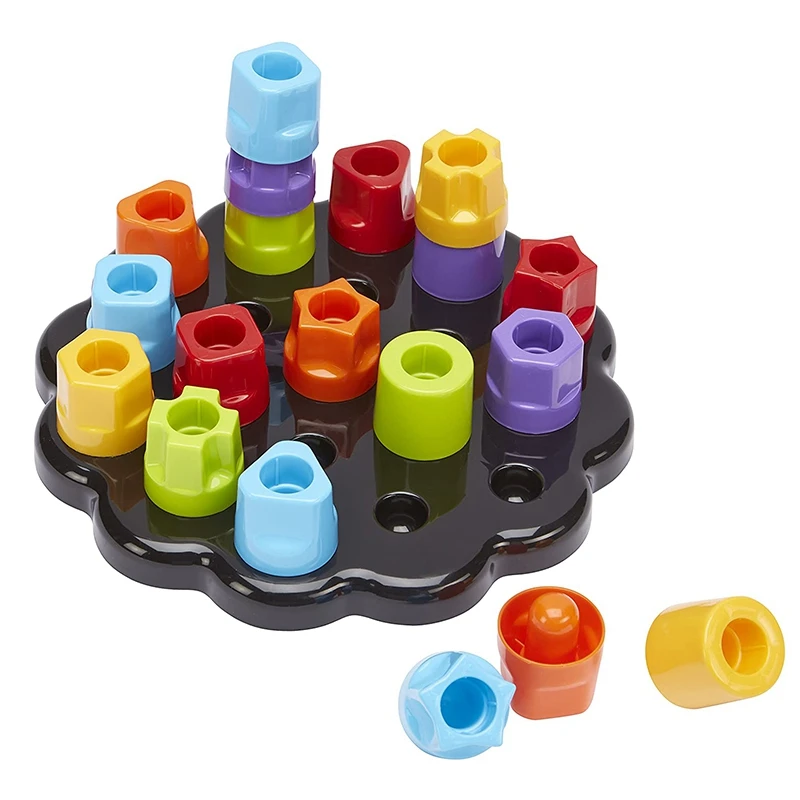 Tots First Chunky Pegs การเรียนรู้การจับคู่ Stack สร้างและเรียงลําดับหมุดในทุกชนิดของรูปร่างและขนาดของเล่นเพื่อการศึกษา