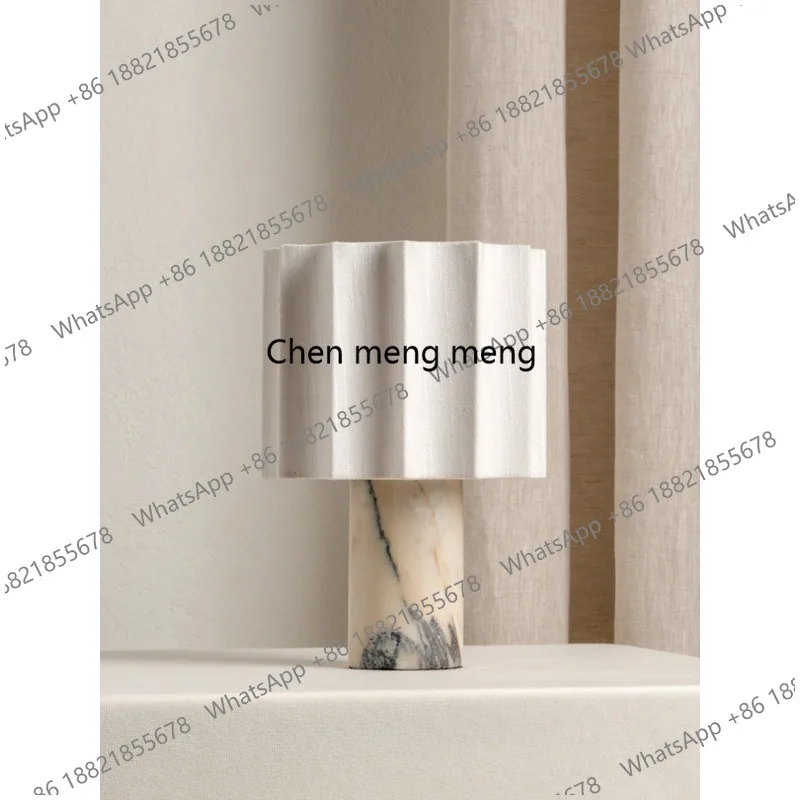 

Marble charging table lamp modern and simple, living room bedroom bedside ambient light