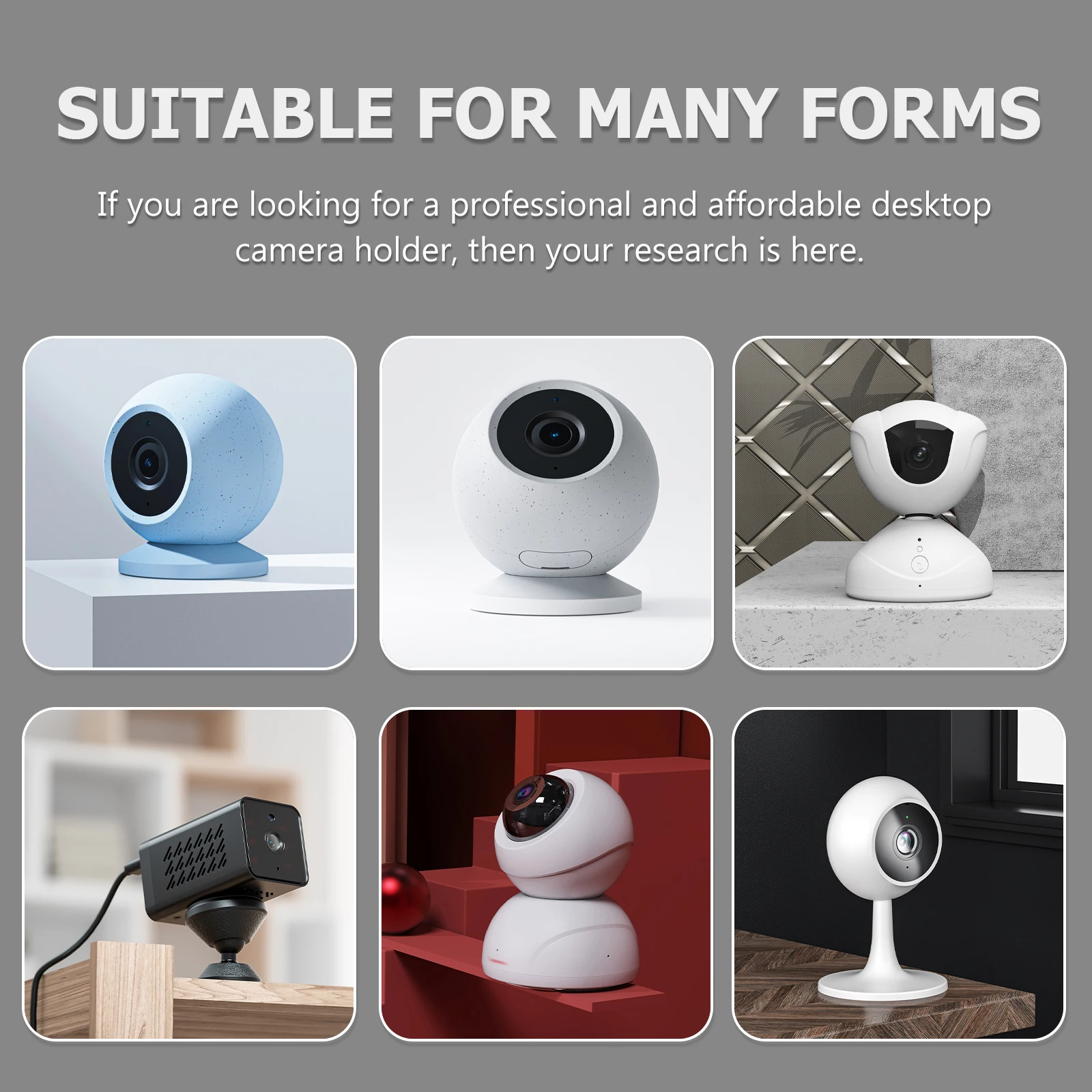 

2Pcs Desktop Clamp Mount Heavy Duty Clip Holder for Camera Phone Tablet Clamp for Desk Desk Clip Holder