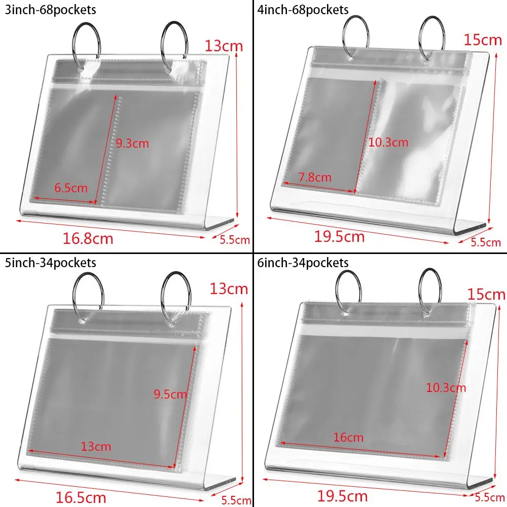 3-6 بوصة ملونة متعددة الوظائف المنظم جمع الاكريليك إطار الصورة بطاقة كتيب ألبوم الصور حالة الصورة #6