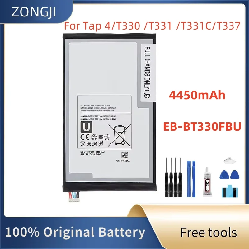 

Новый аккумулятор EB-BT330FBU EB-BT330FBE EB-BT330FBC 4450 мАч для Galaxy Tab 4 8,0 T330 T331 T335 SM-T330 SM-T331 T337