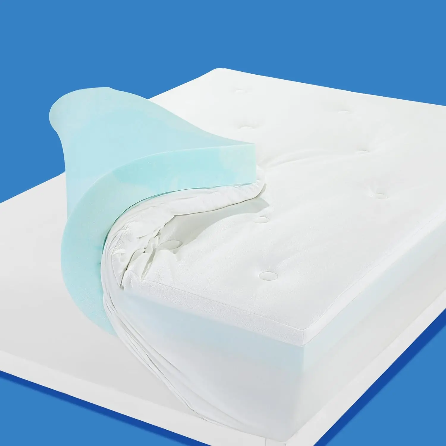 

6-дюймовый охлаждающий гелевый наматрасник из пены с эффектом памяти для горячих снастей, снятие давления с глубоким карманом