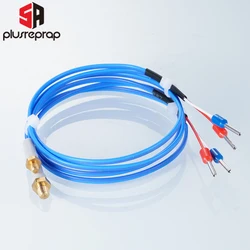 Termopar de impresora 3D hexagonal tipo K, Cable de plástico de 0,5 m, 1 metro, cabezal de impresión extrusor, pieza de Sensor de temperatura, M3, M4