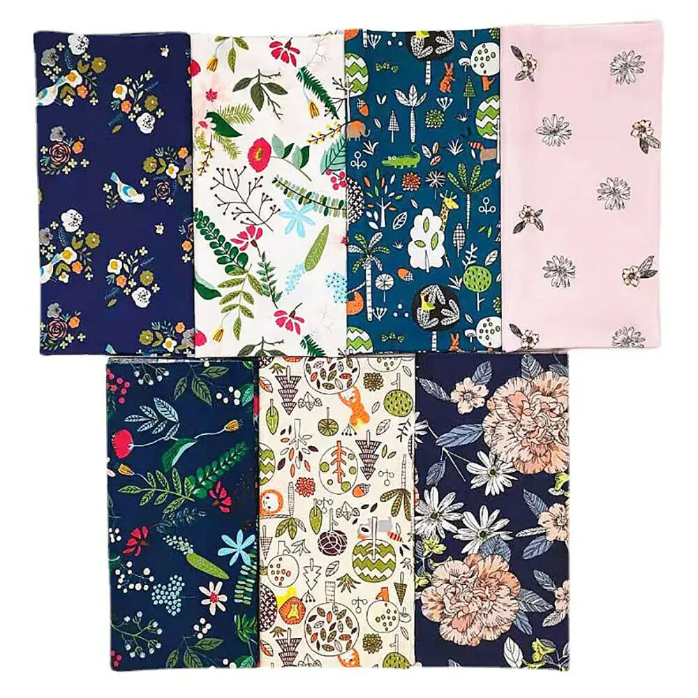 Dark Floral Print 100% Cotton Twill Fabric For Diy Handmade Sewing Quilt Pillowcase Bedding Sheets Clothes Dress Craft Material