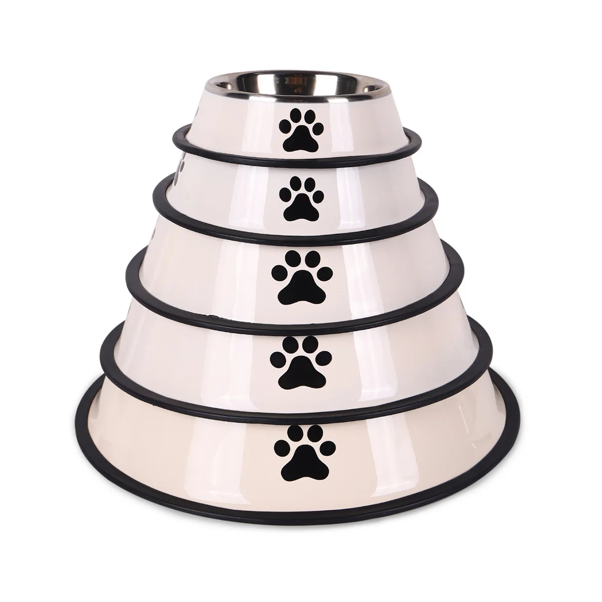Stainless Steel Pet Bowl Cat Bowl Dog Food Bowl Multiple Specifications Anti-Fall Food Bowl Large Capacity Feeding Pet Supplies - view 6