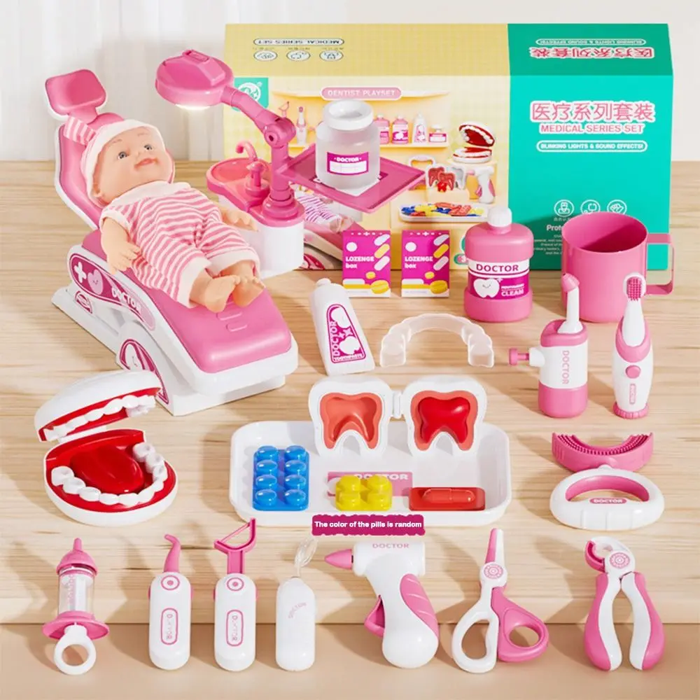 

New Plastic Doctor Toy Set Pretend Play Simulated Dentist Game Accessories Gifts Simulated Medical Tool Educational Play