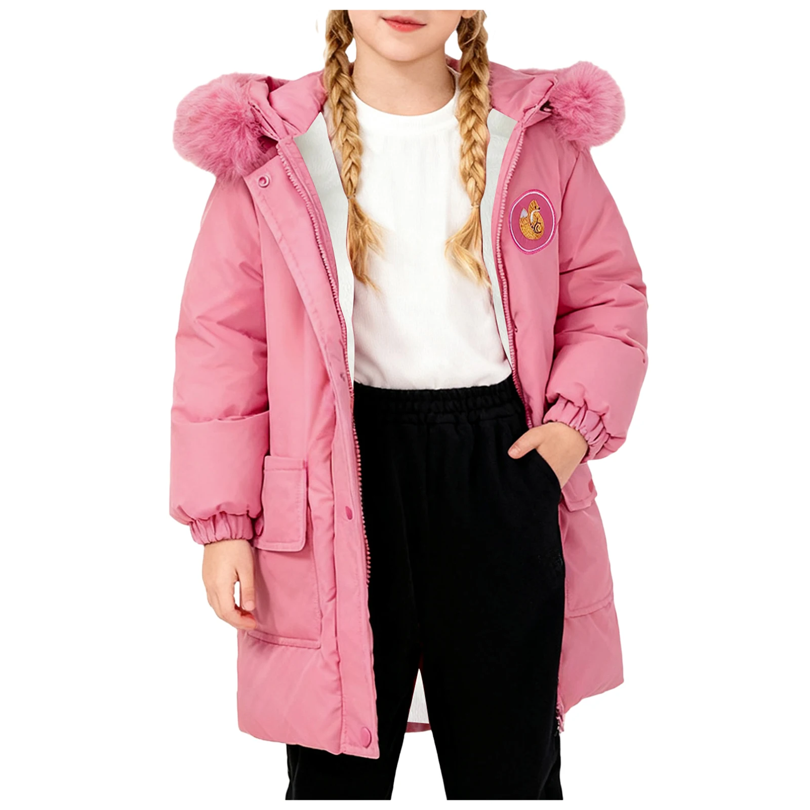 

Kids Jacket for Girls Childrens Comfortable And Warm Jacket Boys And Girls Simple Hooded Toddler Coats And Jackets for Girls