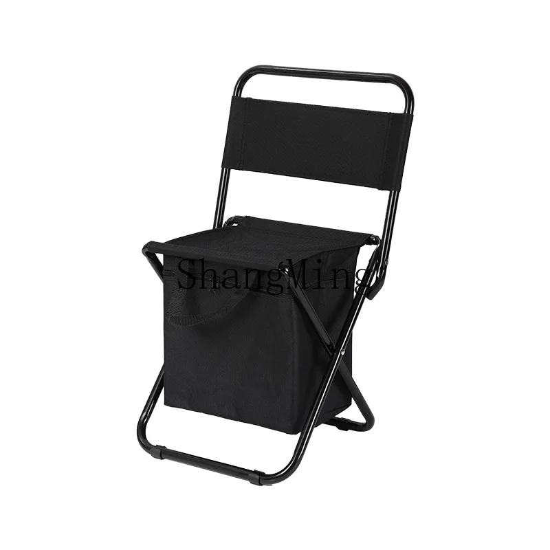 

DSA portable outdoor camping folding chair large capacity with storage bag outing fishing folding stool wholesale