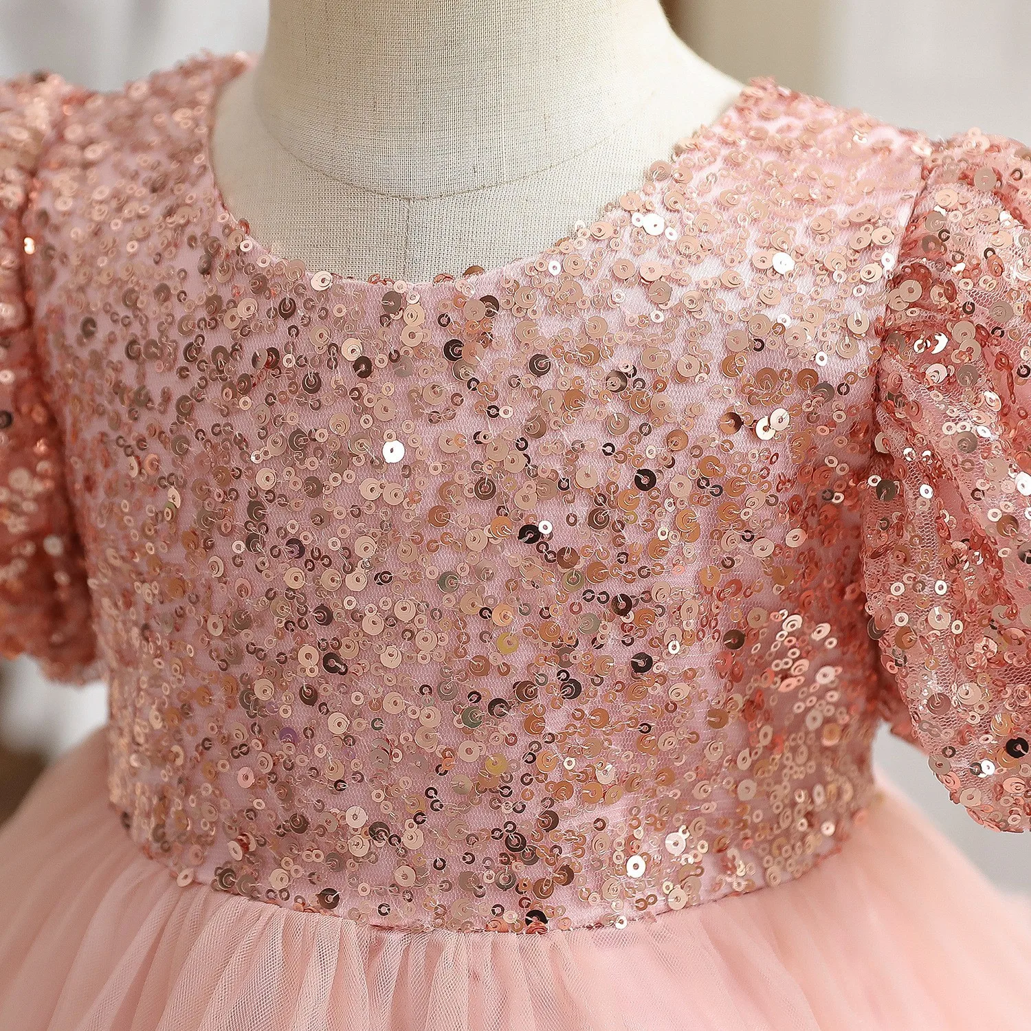 Festa di compleanno neonata vestito da principessa abbigliamento per bambini ragazze bambini abiti da Gala abito paillettes 9M- 8 anni