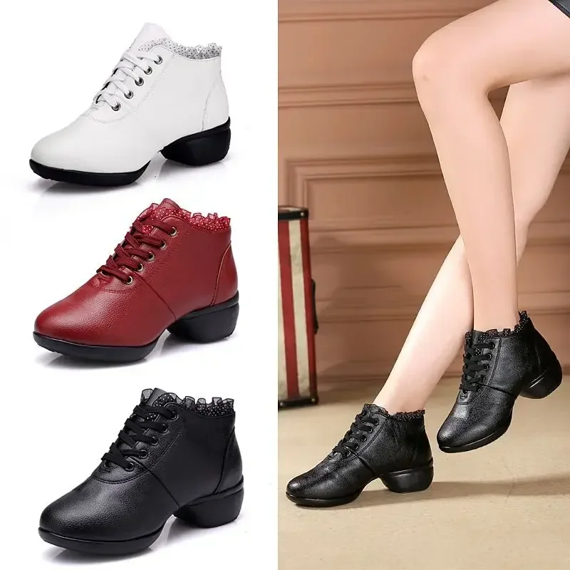 Fashion Jazz Dancing Shoe for Women Rubber Sole Salsa Dance Shoes Sneakers Ladies Modern Square Dance Shoe for Women Latin Shoes