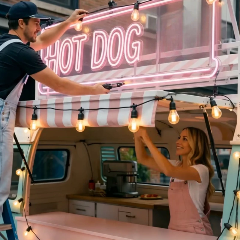 Food Trailer Concession Cart Mobile Bakery Fully Equipped With Extruder Fryer For Spanish Street Food Vending Business