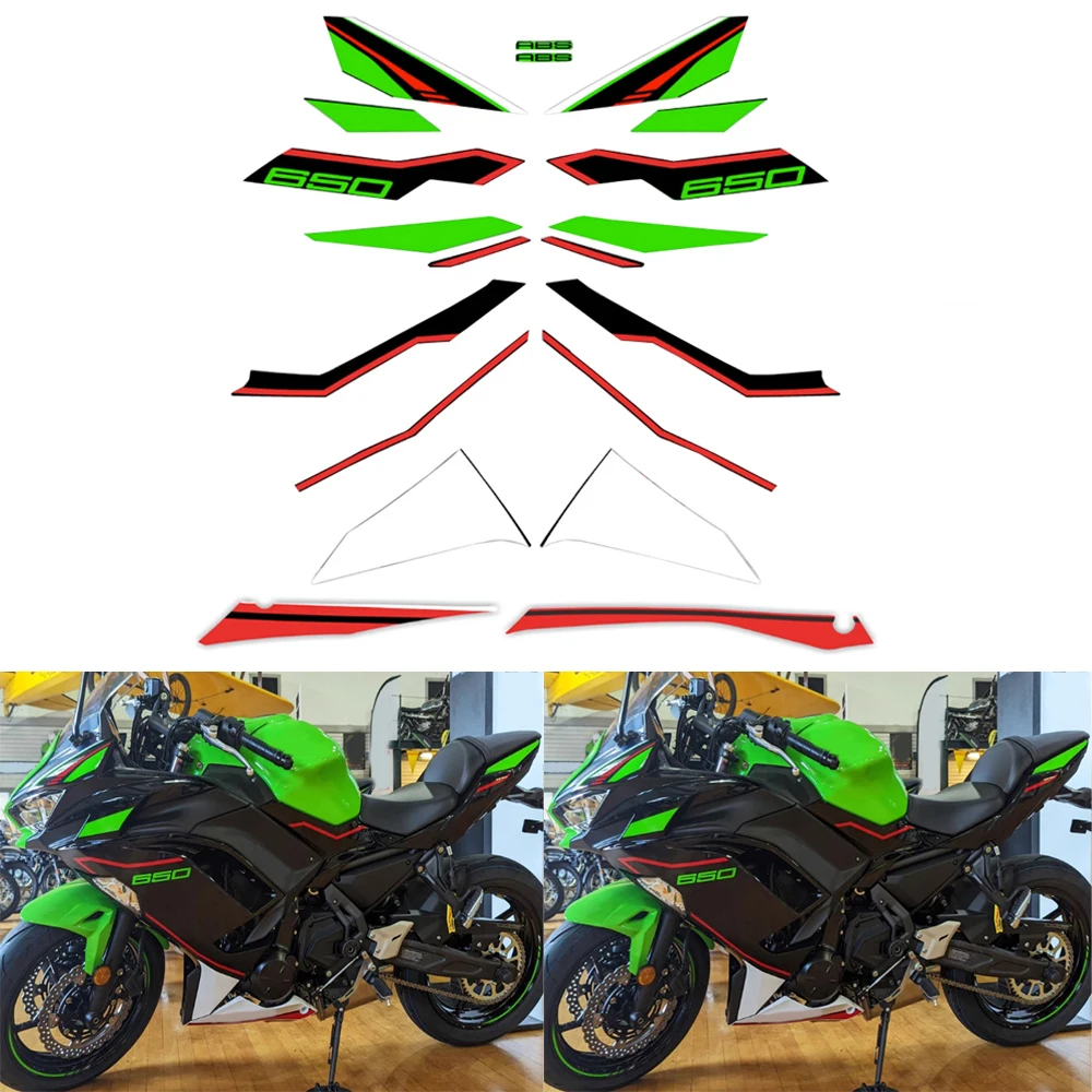 For KAWASAKI NINJA650 Ninja650 Ninja 650 Motorcycle Accessories Fairing Sticker Whole Car Sticker Kit