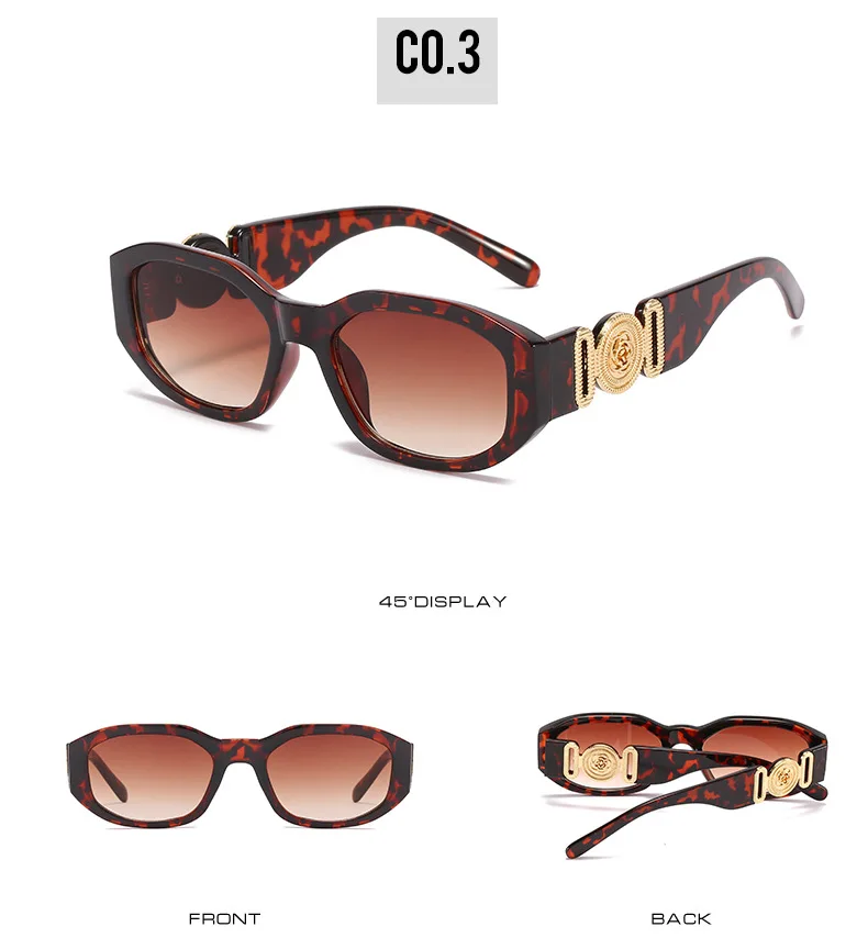 Marke Kleine Sonnenbrille Frauen Designer Blume Sonnenbrille Polygonale Fashoinable Damen Shades Beliebte Geeignet – Detail 7