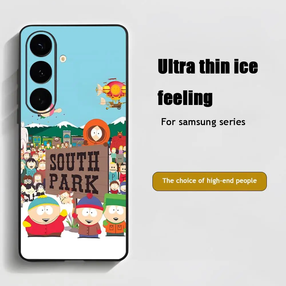 Cool South Park Cartoon Phone Case For Samsung Galaxy S26 S25 S24 S23 S22 S21 Plus Ultra Note20 Soft Black