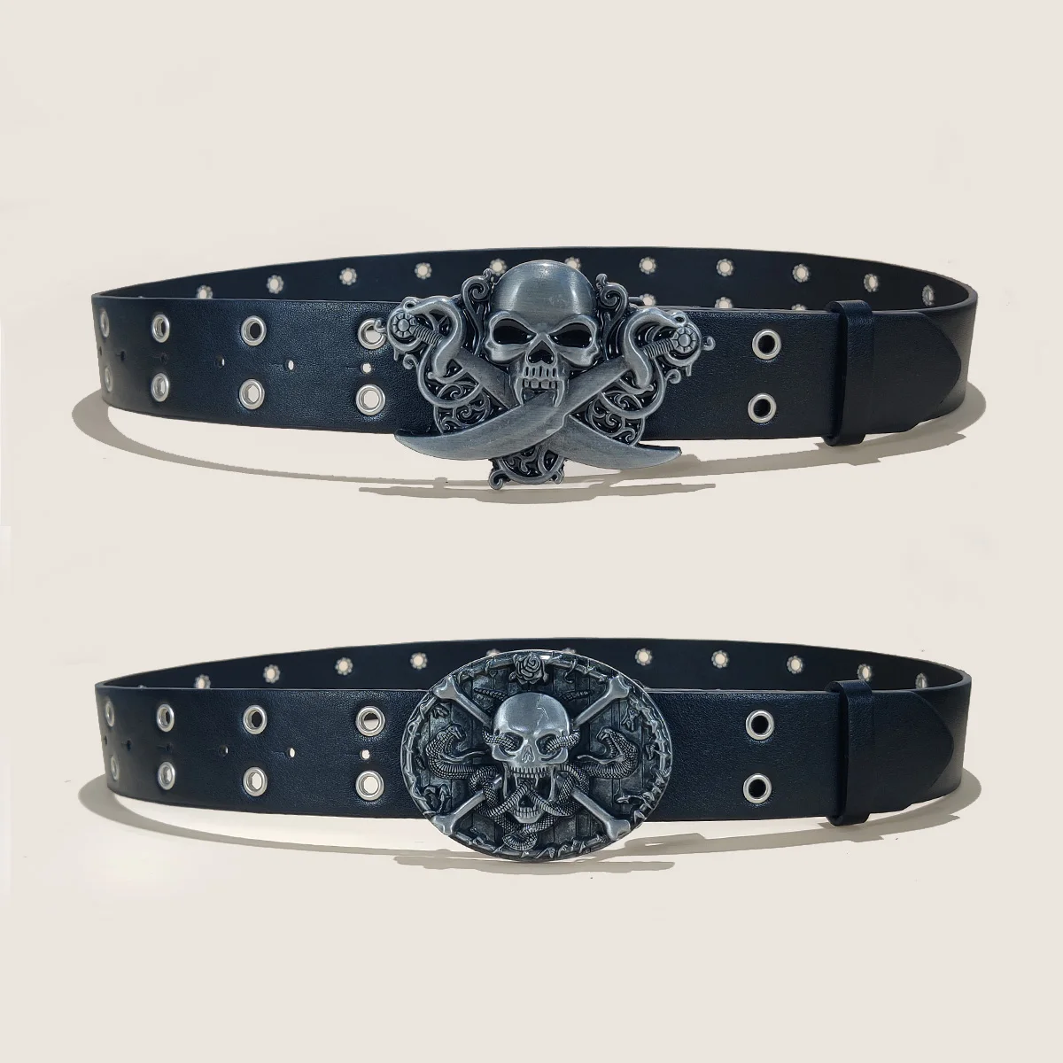 

Череп и крест кости пират Хэллоуин костюм пояс много вариантов винтажные готические аксессуары ремни в стиле панк Хэллоуин джинсы пояс