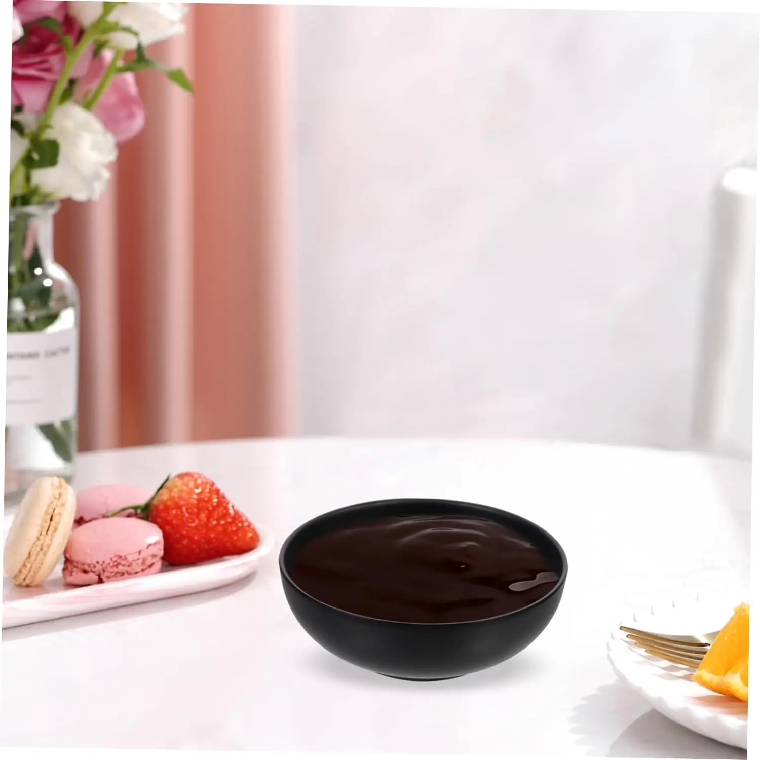 2pcs melamine Japanese black seasoning bowl dipping dish, hot pot frosted snack dish, cold vegetable small dish, soy sauce dish,