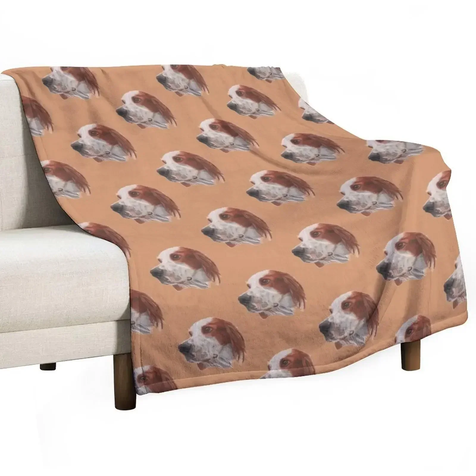 

An Irish red and white Setter Throw Blanket Travel wednesday Blankets