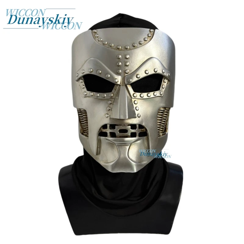 Metal Texture Mask Rivet Full Face Helmet Cosplay Prop Halloween Party Costume Accessory Collection Gift cos Prop