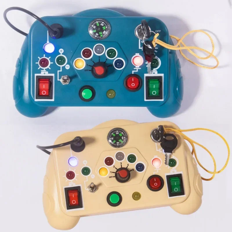 Led Busy Board Machine, Baby Light up Toys, Early Education Puzzle Activity Board Sensory CognitiveToys with Switch Light